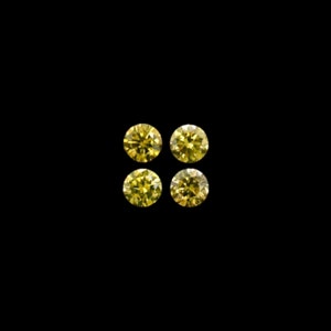 Yellow Diamond Round 2.3mm Approximately 0.21 Carat, April Birthstone, Canary Diamond, Precious Gemstones, For Jewelry Making (39721)