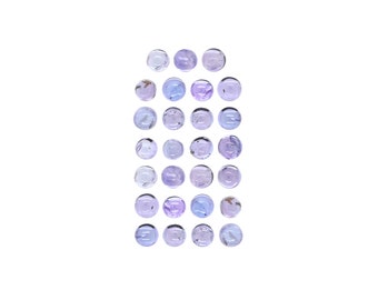 Tanzanite Cabochons Round, 3.1mm,4 Carat,Jewelry Making Supplies, 27 Pieces (32236)