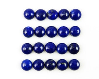 Lapis Cab Round Shape 6mm Approximately 17 Carat, Excellent Deep Celestial Blue, Royal Blue, Smooth Cabochon, For Jewelry Making (1877)