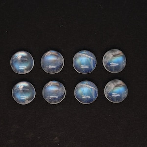 Rainbow Moonstone Cab Round 7mm Approximately 10.40 Carat, Variety of Feldspar, June Birthstone, Flat Bottom Moonstone, For Jewelry (46998)