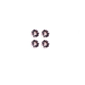 Morganite Round 4mm Approximately 0.86 Carat, Pink Beryl, March Birthstone, Faceted Plain Top, For Jewelry Making (21667)