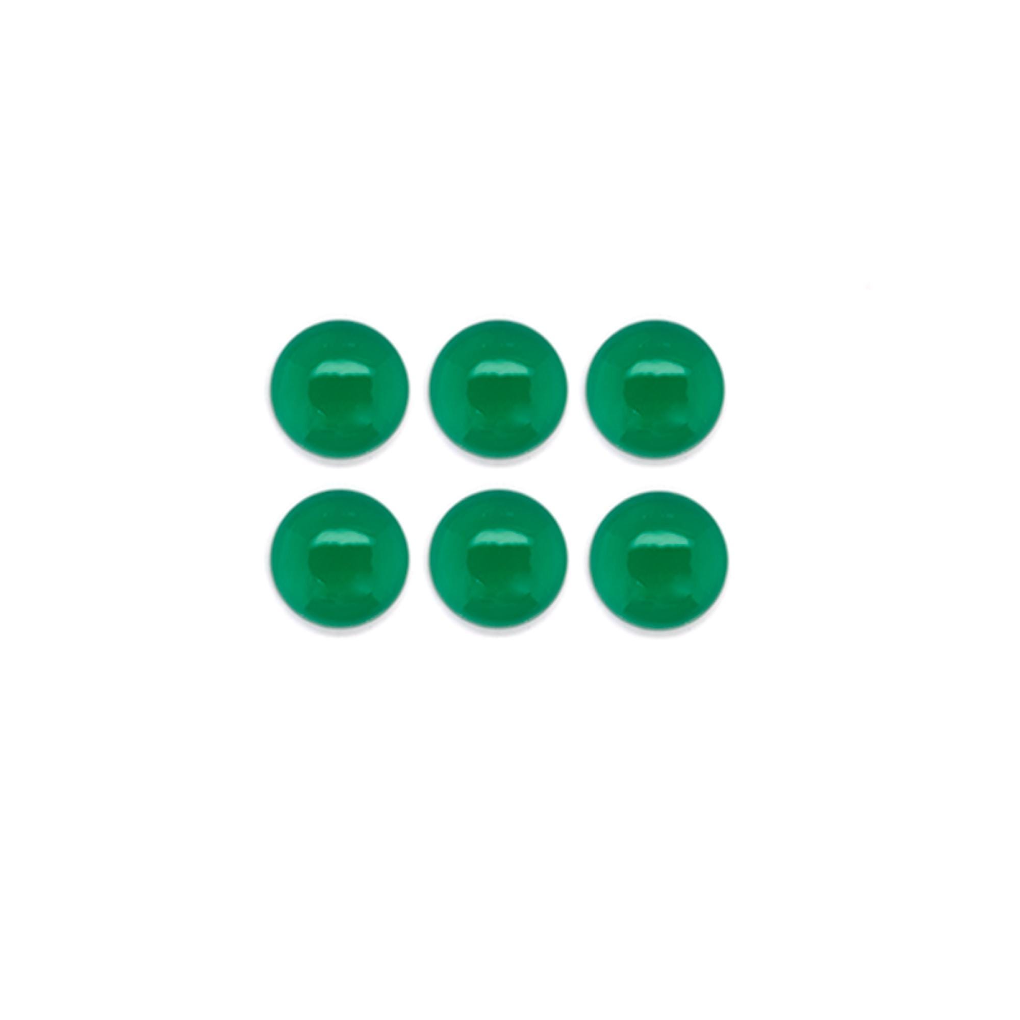 グリーンオニキス ラウンド 9 mm 約 15.50 カラット、深いエメラルドグリーンカラー 滑らかなフラットボトム オニキス  カボション、ジュエリー製作用 (570) - Etsy 日本