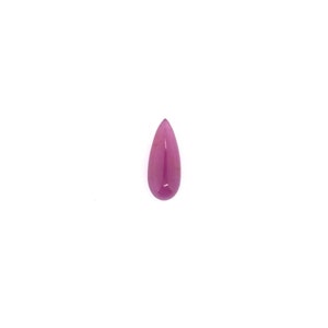 May include: A single, elongated, teardrop-shaped nail in a vibrant magenta hue. The nail has a glossy finish and a smooth, polished surface. The nail is set against a plain white background.
