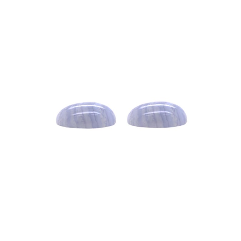 Blue Lace Agate Cab Oval 14x10mm Approximately 10 Carat, Beautiful Light Blue Color With White Striations, For Jewelry Making (4488) image 3