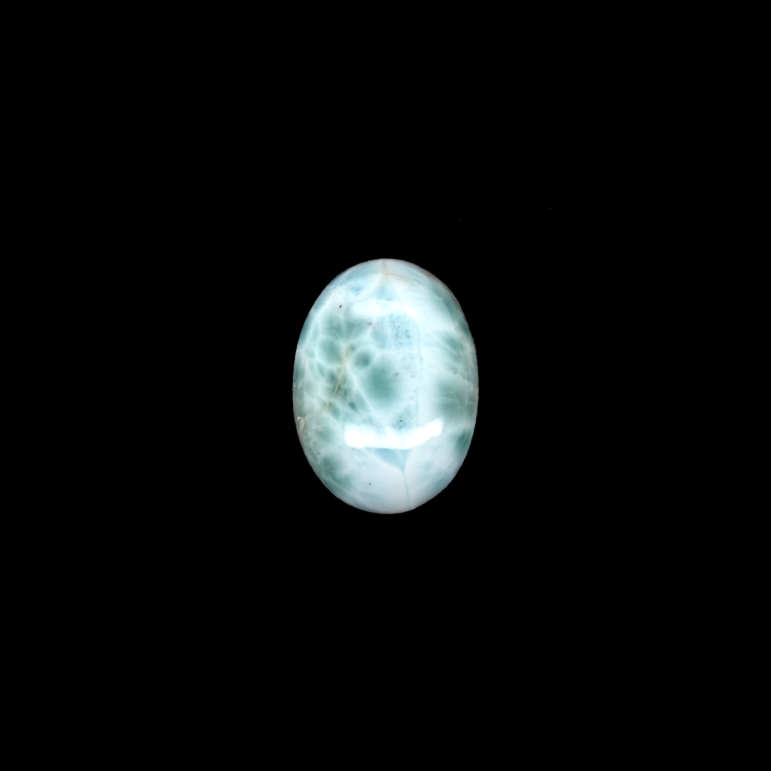 larimarさん AAA Larimar Slab — Sea Blue Turtleback Pattern, Polished - Larimar