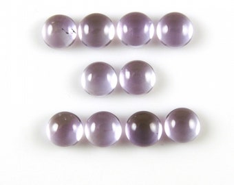 Lavender Amethyst Cab Round 6mm Approximately 8 Carat, Beautiful Lavender Cabs, Flat Bottom, For Jewelry Making (11313)
