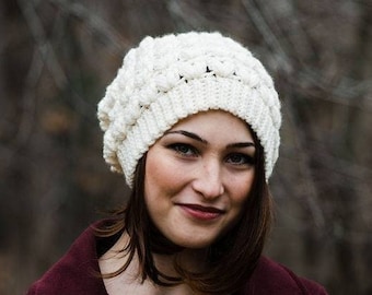 Slouchy Winter Hat for Women - Crochet Girls Slouchy Beanie - Teen Fall Fashion - Winter Accessories - Gift for Her - Mommy and Me Hats