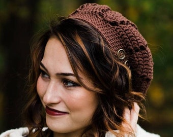 Boho Slouchy Cotton Beanie for Women - Fall Cotton Slouch For Women - Boho Cotton Beanie - Fall Style