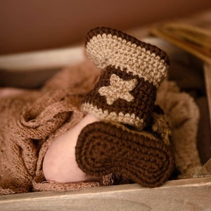 Baby Cowboy Boots - Newborn Cowgirl Booties  - My First Rodeo Shower Gift - Newborn Cowboy Photo Prop - Little Cowboy Theme
