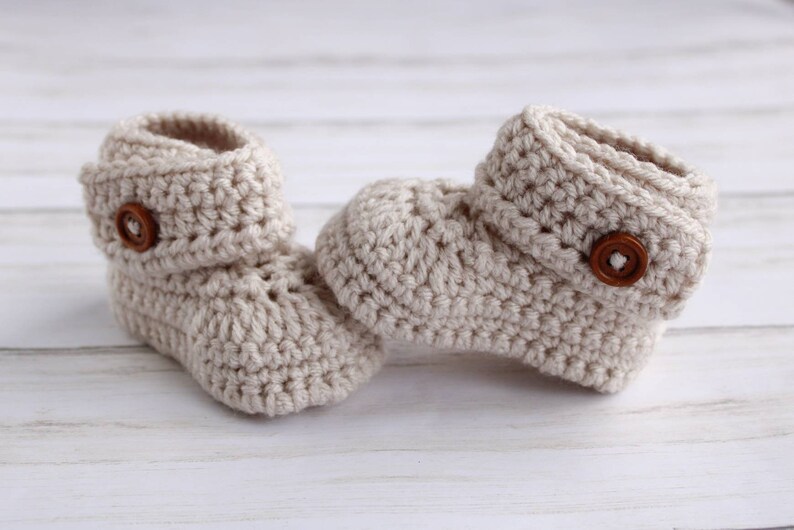 Gender Neutral Baby Ankle Boots Wrap Around Newborn Booties Etsy