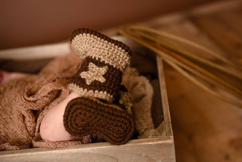 Baby Cowboy Boots  Infant Cowgirl Booties  Newborn Country image 1