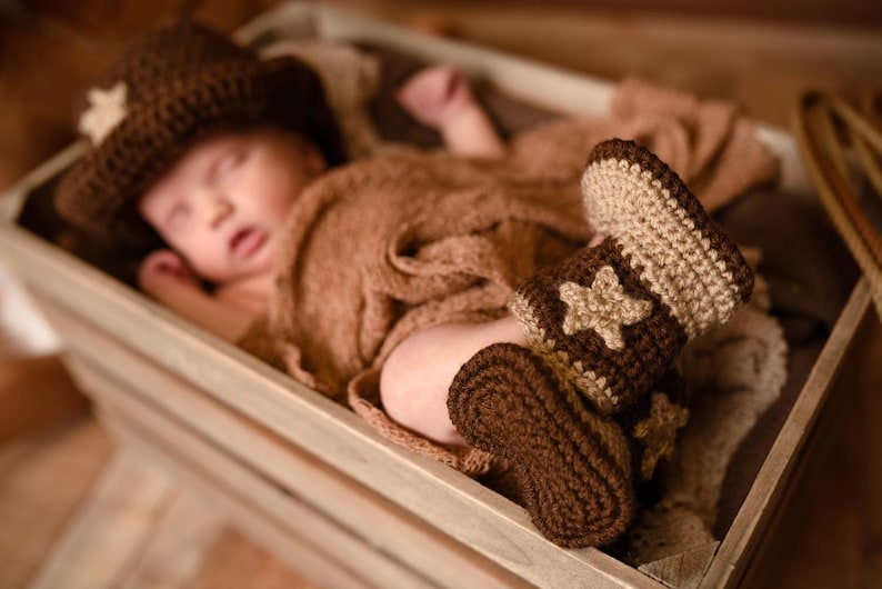 Baby Cowboy Boots Newborn Cowgirl Booties My First Rodeo Shower Gift Newborn Cowboy Photo Prop Little Cowboy Theme image 2