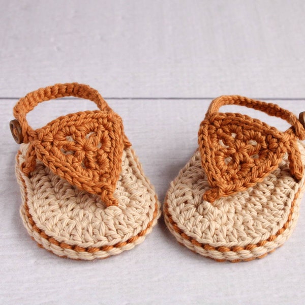 Boho Baby Sandals - Baby Girl Shoes - Baby Girl Gift - Infant Girl Sandals - Baby Flip Flops - Soft Sole Shoes - New Baby Gift