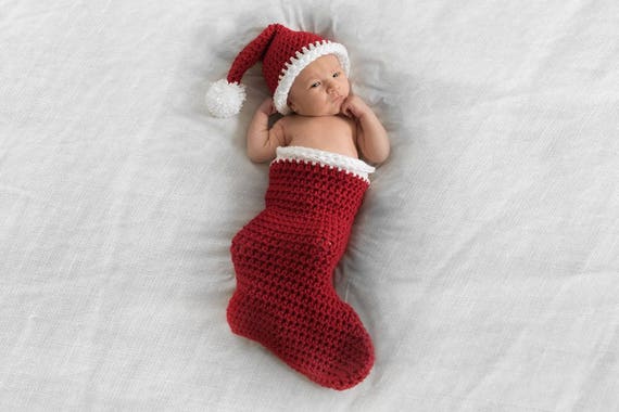 Baby Christmas Stocking Newborn Christmas Photo Prop Newborn