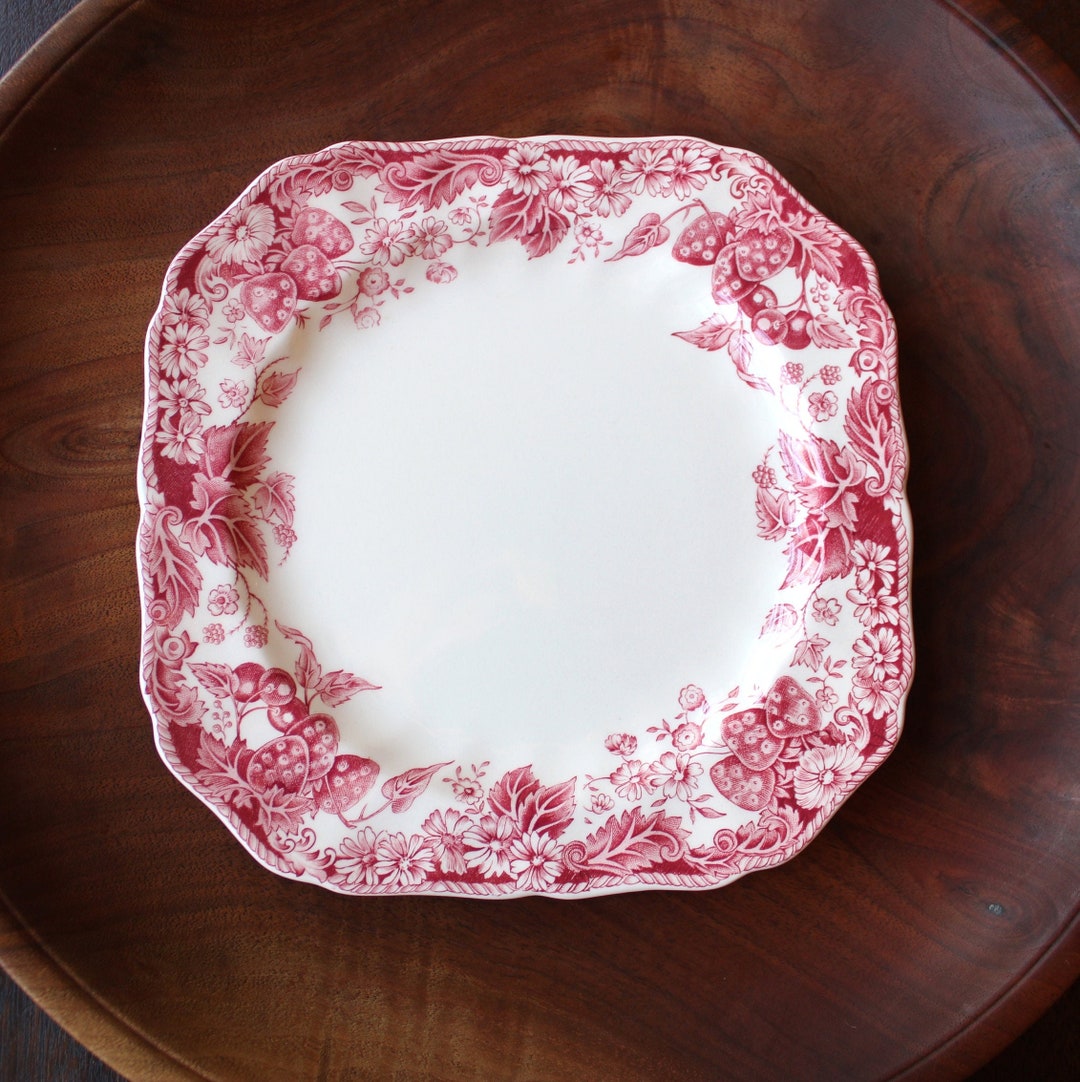 Johnson Brothers Dinnerware England Strawberry Fair Square Etsy