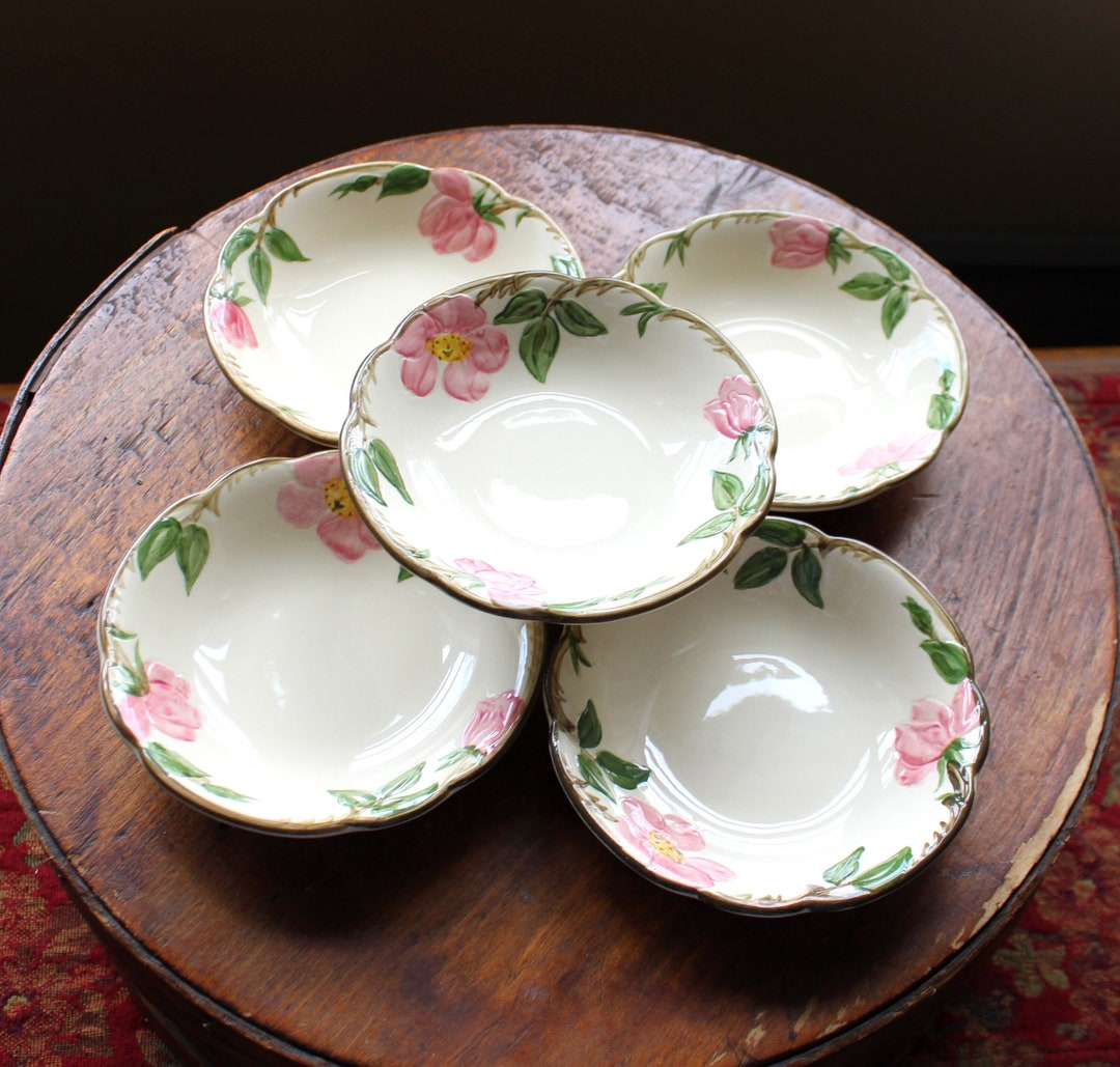 Vintage Gladding Mcbean Pottery. Desert Rose Bowls. Fruit or Sauce