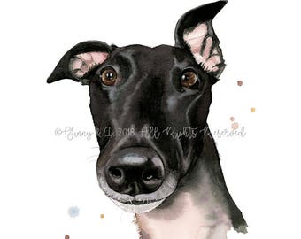 Pet Portrait, Dog Portrait, Pet Portraits, Pet Watercolor, Pet Watercolour, Dog Painting, Pet Painting, Illustration, Custom Pet Painting