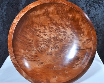 handmade salad bowl- hand crafted wooden bowl- wedding gift wooden bowl- redwood bowl