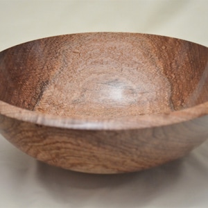 wooden salad bowl, hand carved serving dish, hardwood fruit bowl