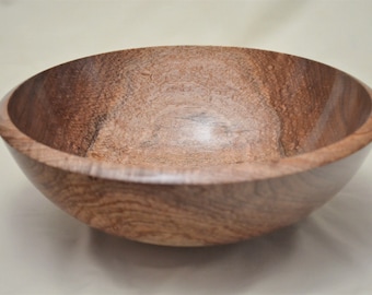 wooden salad bowl, hand carved serving dish, hardwood fruit bowl