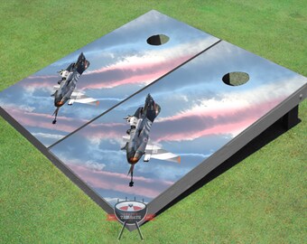 Custom Corn Hole Plane Rivet Graphic Cornhole Boards