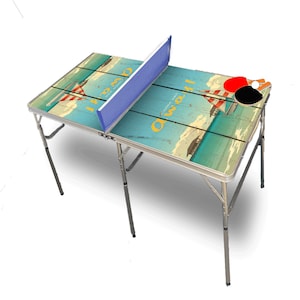 Beach Sail Boat Portable Tennis Ping Pong Folding Table w/Accessories