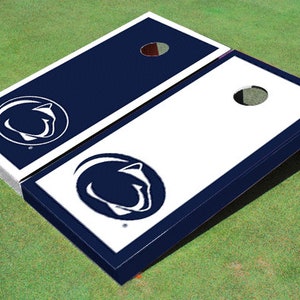 Penn State University Nittany Lions Alternating Border Cornhole Boards