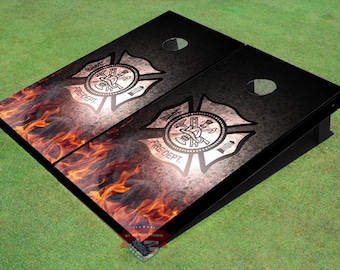 Custom Corn Hole Fire Department General Graphic Cornhole Boards