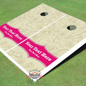 Custom Corn Hole Doodle 3 Wedding Themed Cornhole Boards