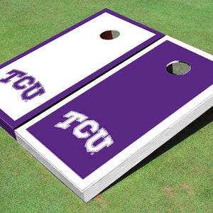Texas Christian University &quot;TCU&quot; Alternating Border Cornhole Boards