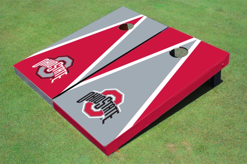 Ohio State University Alternating Triangle Cornhole Boards