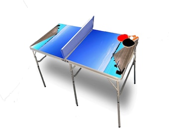 Beach Dock 1 Portable Tennis Ping Pong Folding Table w/Accessories