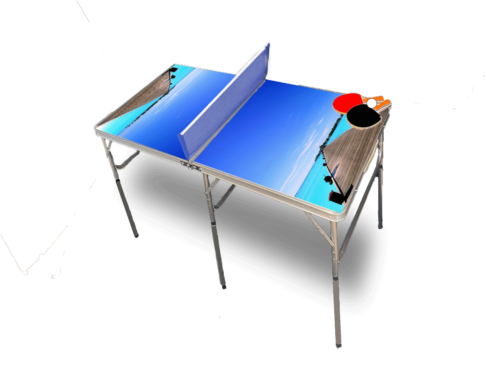 Beach Dock 1 Portable Tennis Ping Pong Folding Table
