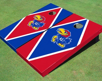 University Of Kansas Jayhawks Alternating Diamond Cornhole Boards