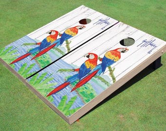Custom Guy Harvey Parrots Cornhole Boards