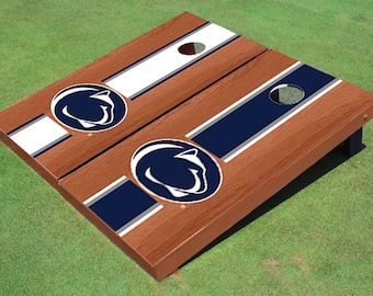Penn State University Nittany Lions Rosewood Alternating Long Stripe Cornhole Boards