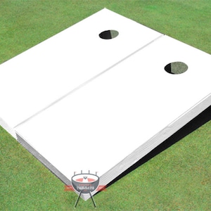 Painted White primered 2 x 4 cornhole boards