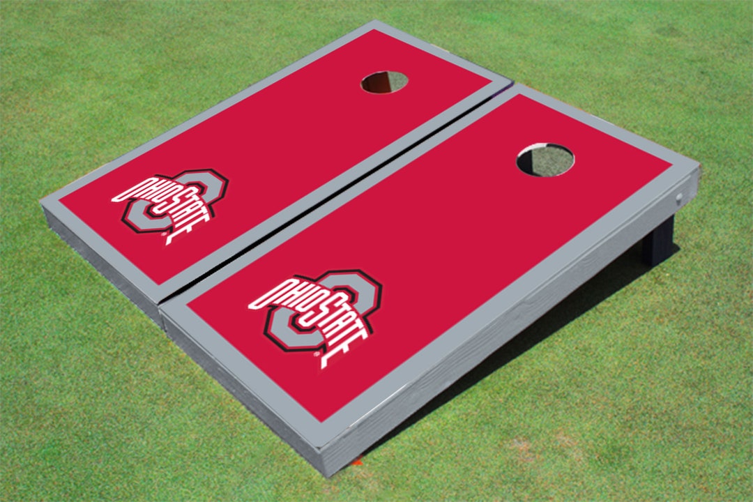 Ohio State University Gray Matching Border Cornhole Boards - Etsy