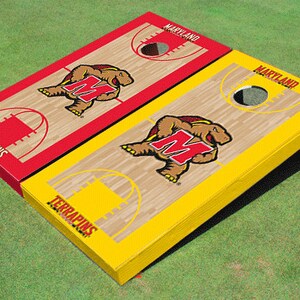 University of Maryland Alternating Basketball Court Custom Cornhole Board