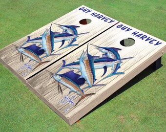 Custom Guy Harvey Bills Fish Classic Collage Cornhole Boards