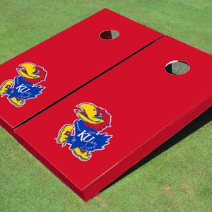 University Of Kansas Jayhawks Red Matching Solid Cornhole Boards