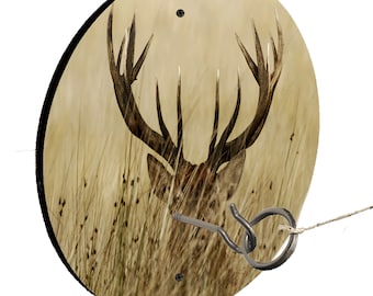 Deer in the Tall Grass Hook and Ring Toss Lawn Game