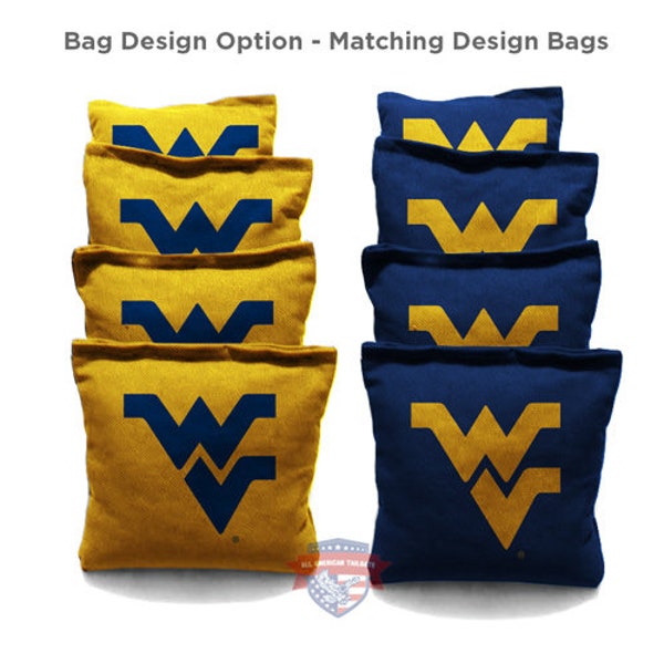 West Virginia University Cornhole Bags