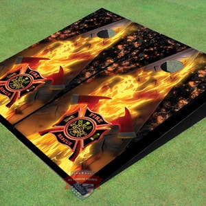Custom Corn Hole  Fire Department Graphic Cornhole Boards