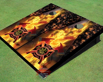 Custom Corn Hole  Fire Department Graphic Cornhole Boards