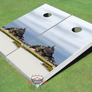 Custom Corn Hole St. Michael Mountain Graphic Cornhole Boards