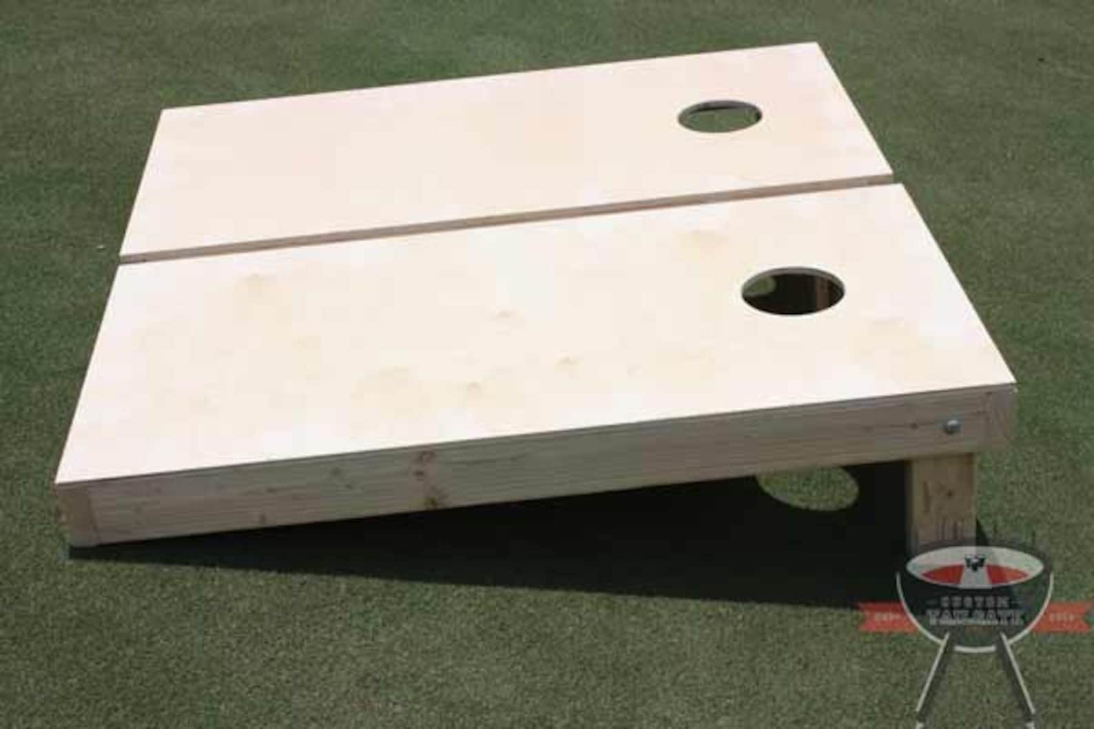 Non Painted / Unfinished Cornhole Boards - All Weather Bags (Add Colors To Notes), No Accessories