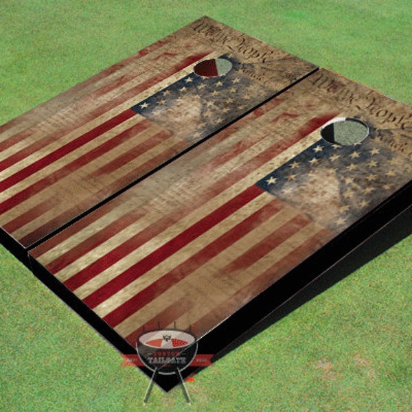 Custom Corn Hole Constiution Flag # 2 Graphic Cornhole Boards