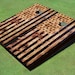 American Flag Burned Wood Look Custom Cornhole Boards (Not Actually Burned)