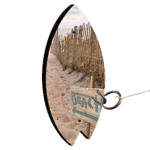 Beach Sign Surf Board Shape Hook and Ring Toss Lawn Game